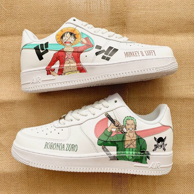 کفش اسپرت ONE PIECE کاستوم کتانی انیمه وان پیس ایرفورس نایک nike air force