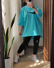 تیشرت لانگ نخ پنبه 90937