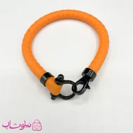 دستبند امگا رابر نارنجی با قفل مشکی کیفیت مستر