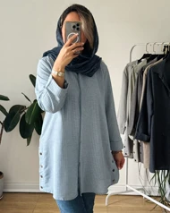 مانتو لینن بغل دگمه 2