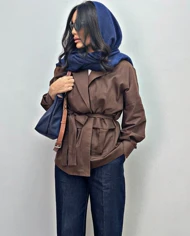کت لینن وشلوار جین