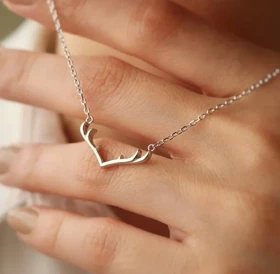 گردنبند نقره شاخ گوزن
