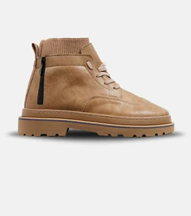 نیم بوت چرمی مردانه قهوه ای Timberland