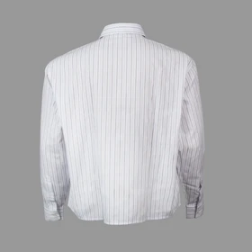 پیراهن باکسی اسوس اورسایز راه راه سفید خاکستری ASOS Boxy Oversized Shirt White & Grey Pinstripe