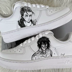 کفش اسپرت نایک ایرفورس کاستوم کتانی Attack on Titan کتانی انیمه اتک ان تایتان nike air force