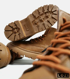 نیم بوت چرمی مردانه قهوه ای Timberland