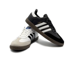 کفش کتانی مردانه مدل samba - 0048_black_White