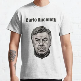 تیشرت ورزشی رئال مادرید تیشرت Real Madrid CF طرح Carlo Ancelotti 2024