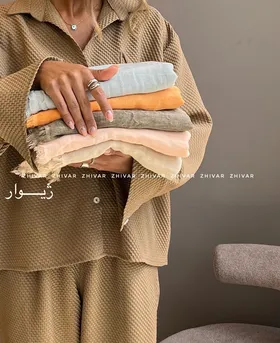 شال نخ لینن دور ریش