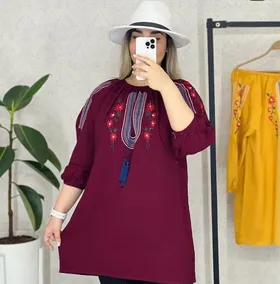 تونیک نخی گلدوزی