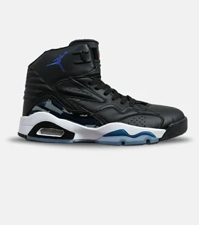 کفش کتانی ساق‌دار مردانه مشکی آبی Nike air jordan 6
