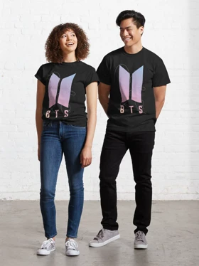 تیشرت گروه موسیقی BTS تیشرت بی تی اس طرح BTS Logo