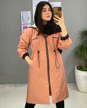 کاپشن ترکیبی چرم‌دوزی