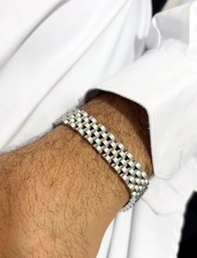 دستبند رولکس استیل پهن