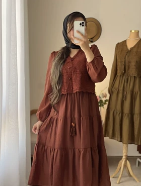 پیراهن ورویه اطلسی