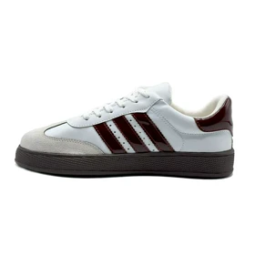 کفش و کتانی زنانه و دخترانه مدل آدیداس سامبا ADIDAS_SAMBA رنگ سفید زرشکی