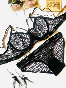 ست سوتین شورت زنبوری طرح CALVIN KLEIN