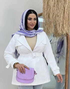 ترنچ کت بابونه (24)کد 4142