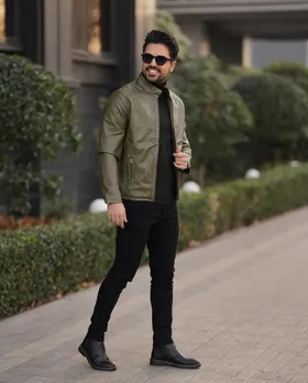 کاپشن چرم