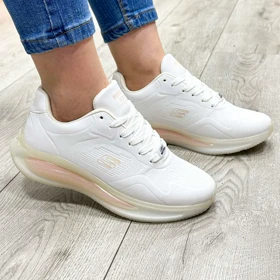 کتانی اسپرت زنانه مدل اسکیچرز SKECHERS رنگ سفید