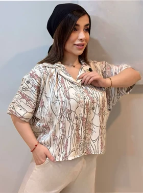 شومیز کراپ پلنگی