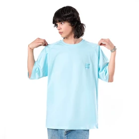 زیگ تیشرت آستین کوتاه turquoise peace tshirt-9916