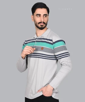 تیشرت یقه دار مردانه آستین بلند 1233