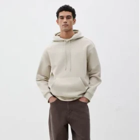 هودی ساده رنگ بژ - کرم / اچ اند ام - H&M