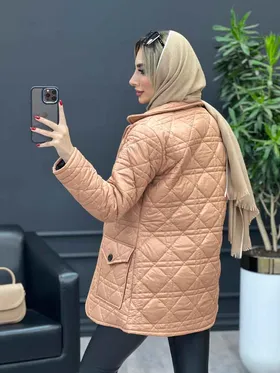 کاپشن دوخت دار دو جیب پاکتی
