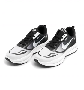 کفش اسپرت Nike مردانه سفید مشکی بندی مدل 46609