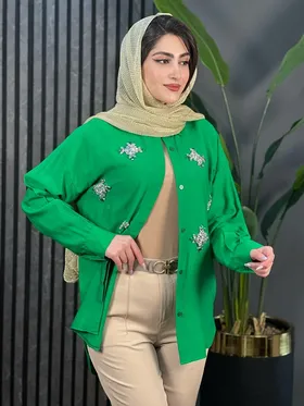 مانتو سنگدوزی سوین کد 1697