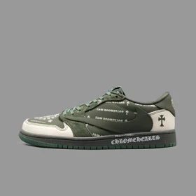 نایکی جردن 1 ترویس اسکات کروم هارتس ساق کوتاه Nike Air Jordan 1 Low OG Travis Scott X Chrome Hearts