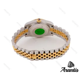 ساعت زنانه رولکس دورنگ طلایی دورنگین ایندکس عربی w-7965