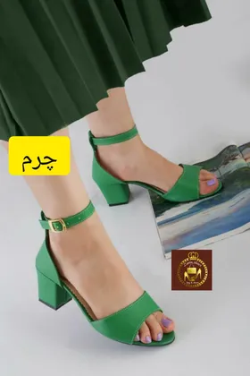 صندل پاشنه‌دار مجلسی زنانه کمربندی