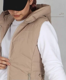 پافر زنانه بلند مدل کلاه دار 9601