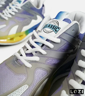 کفش کتانی مردانه بنفش طوسی سفید ADIDAS Customize Run