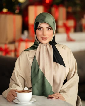 روسری دست دوز مجلسی ابریشم