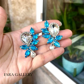 گوشواره سنگی آبی