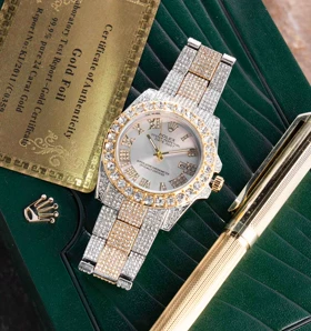 ساعت مچی عقربه ای زنانه Rolex مدل 45022