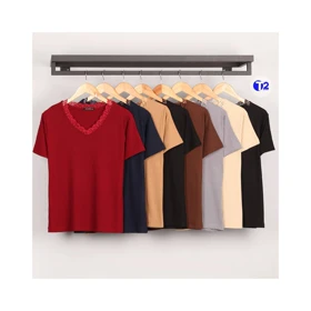 تیشرت کرکره یقه گیپور