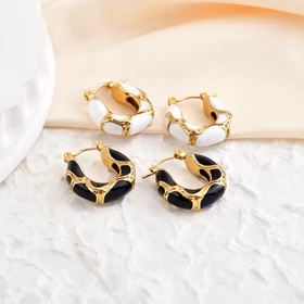 گوشواره حلقه‌ای استیل مدرن در 3 رنگ
