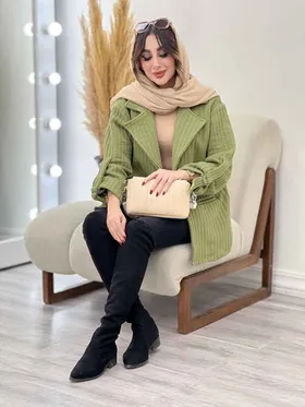 پالتو دو دکمه آستین سگک