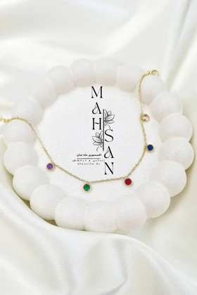 دستبند دخترانه ژوپینگ چندرنگ طرح طلا
