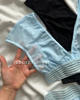ست نیم‌تنه و شورت توری
