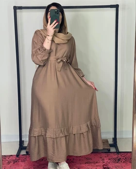پیراهن بلند ساده، جنس کرسپو نخی