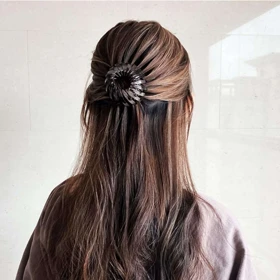 گیره چنگکی گوجه ای مو شمعی دخترانه طرح ببری