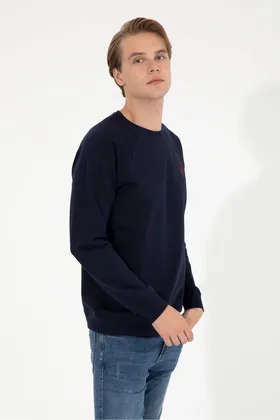 سویشرت مردانه آبی سرمه ای G081SZ082.000.1499039
