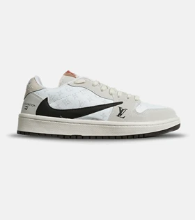 کفش کتانی مردانه و زنانه سفید کرم مشکی NIKE LOUIS VUITTON x travis scott