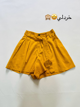 شورتک لینن پیله دار - کد 1007