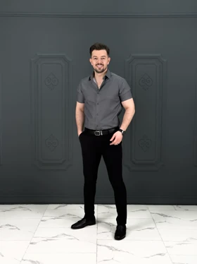 پیراهن 040140 AKOMOD طوسی